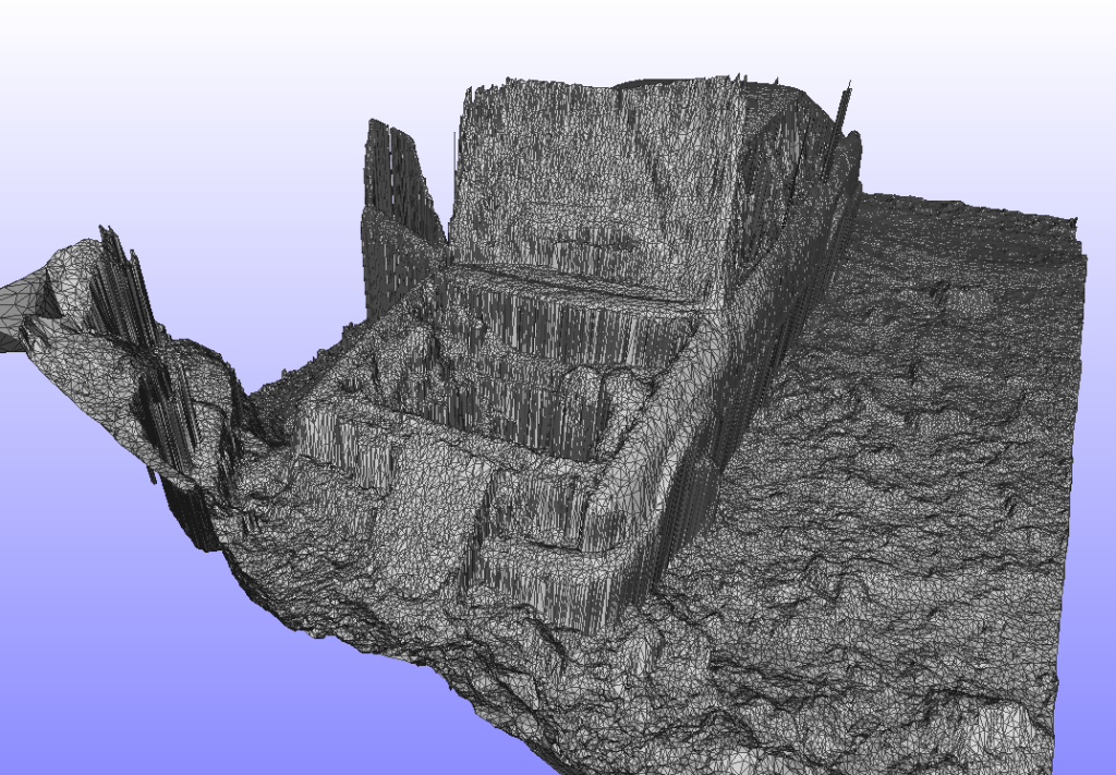 Untextured Mesh of Sunken Car Produced with Photo-Modelling